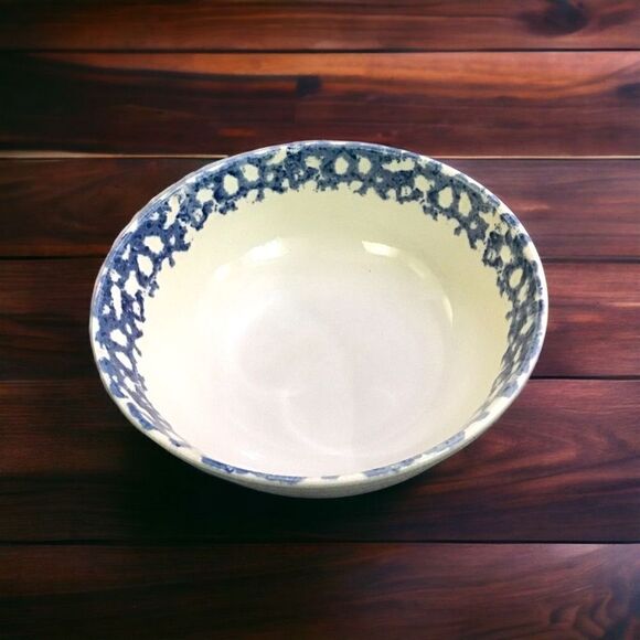 Coupe Cereal bowl cobalt blue sponge by Gibson Designs - Picture 2 of 3